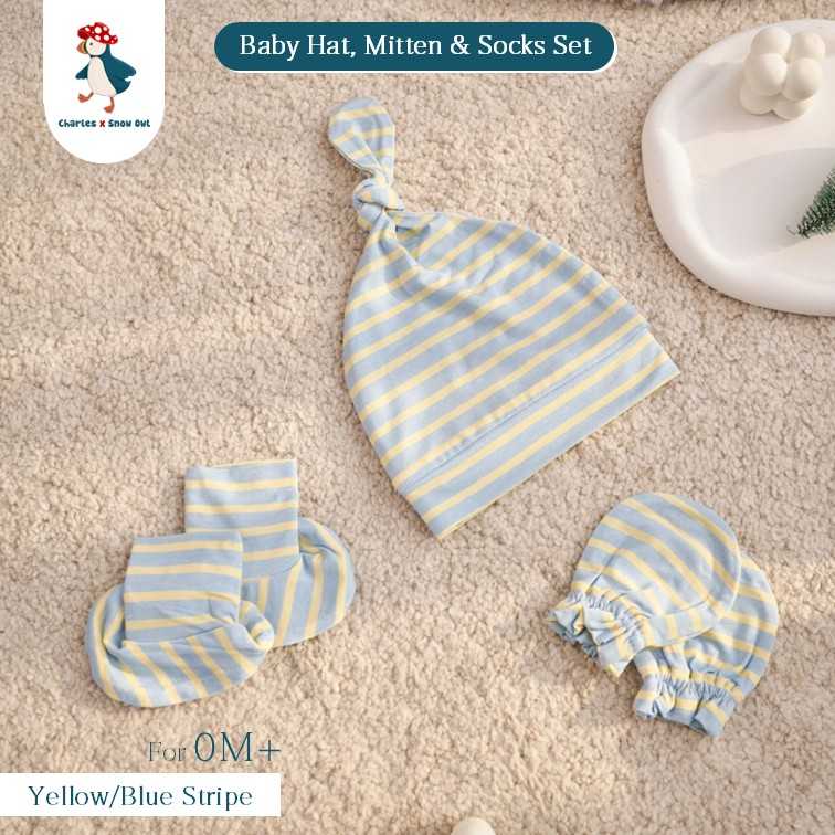 Charles x Snow Owl  หมวก ถุงมือ ถุงเท้า สำหรับเด็ก Baby Hat Mitten & Socks set