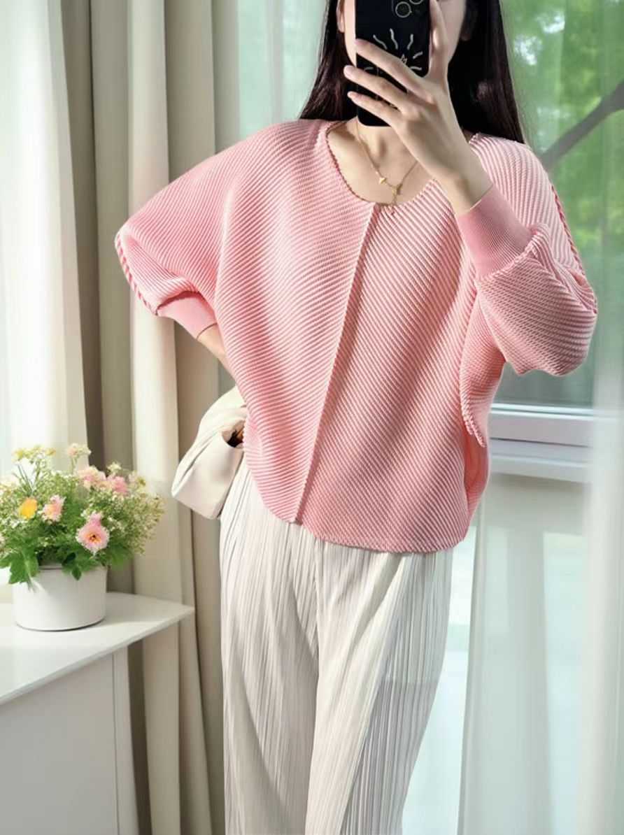 PleatByNisa B28 เสื้ออัดพลีทผ้าพรีเมียม เนื้อผ้าคุณภาพ Polyester100%