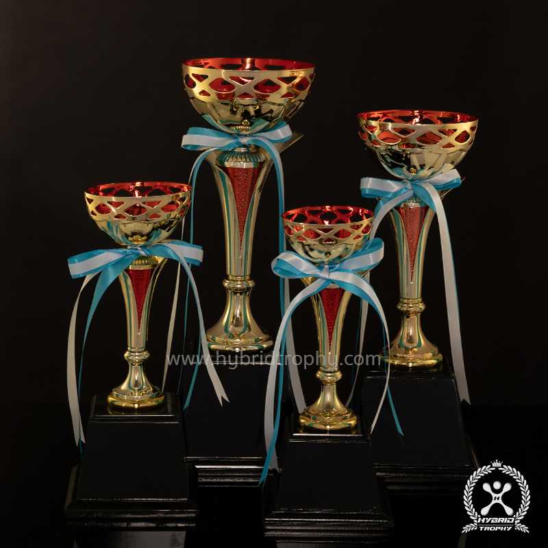 Hybrid Trophy ถ้วยรางวัลโลหะอิตาลี HYB-219 สี Red