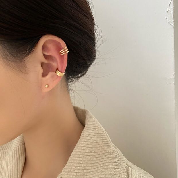 Earcuff 2 ชิ้น +ต่างหูหมุด