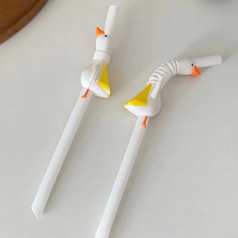💓 หลอด F_ck Goose หลอดดูดน้ำ ชานมไข่มุก แถมแปรงทำความสะอาด ใช้ซ้ำได้ straw แฟนซี พร็อพปาร์ตี้