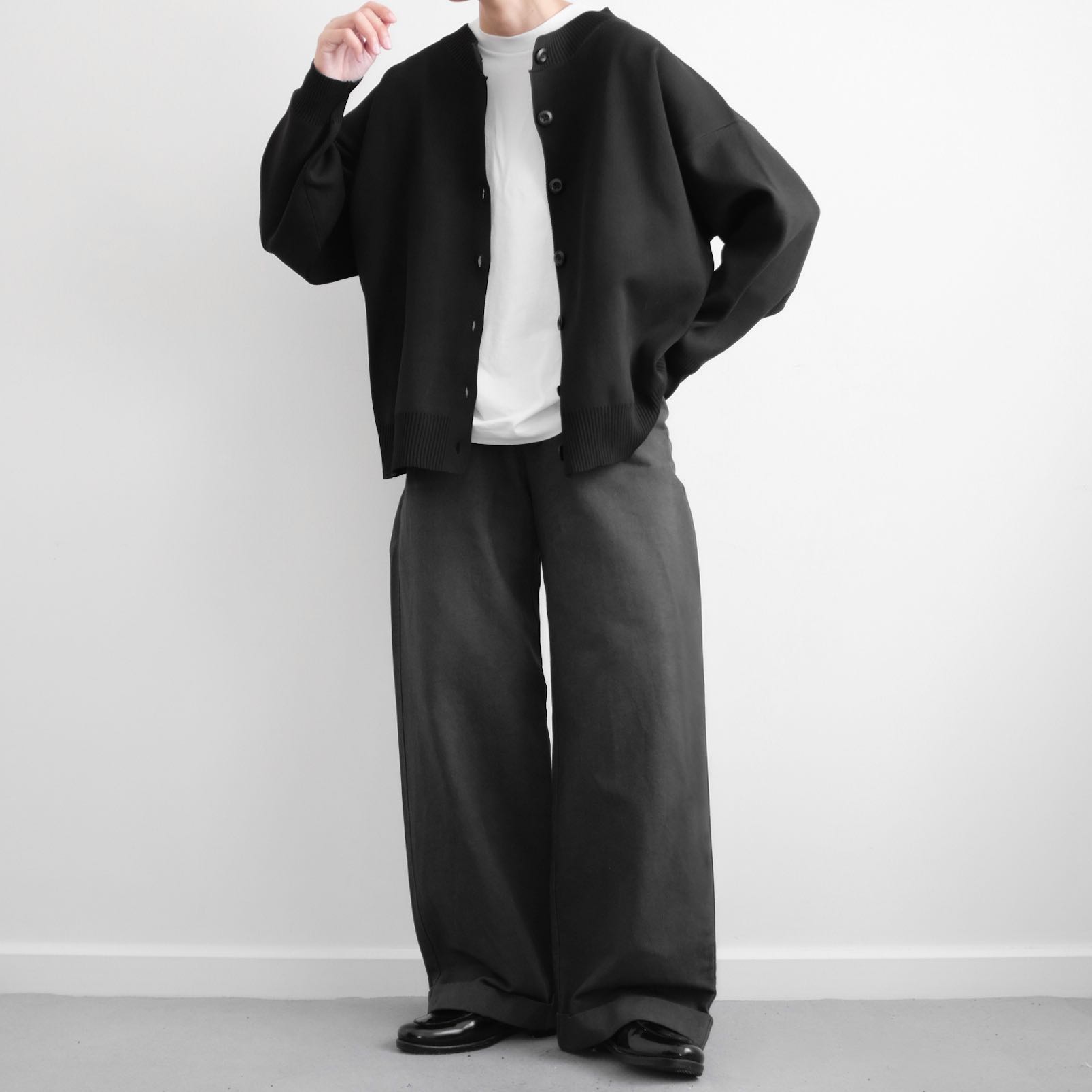 JOORIT • Made in Korea High Waist Cotton Oversized Wide Bootcut Pants