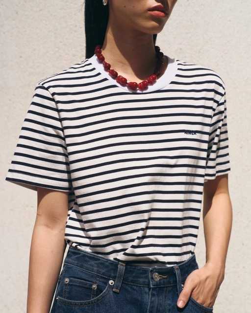 AIMER Classic T-Shirt in Navy Stripe