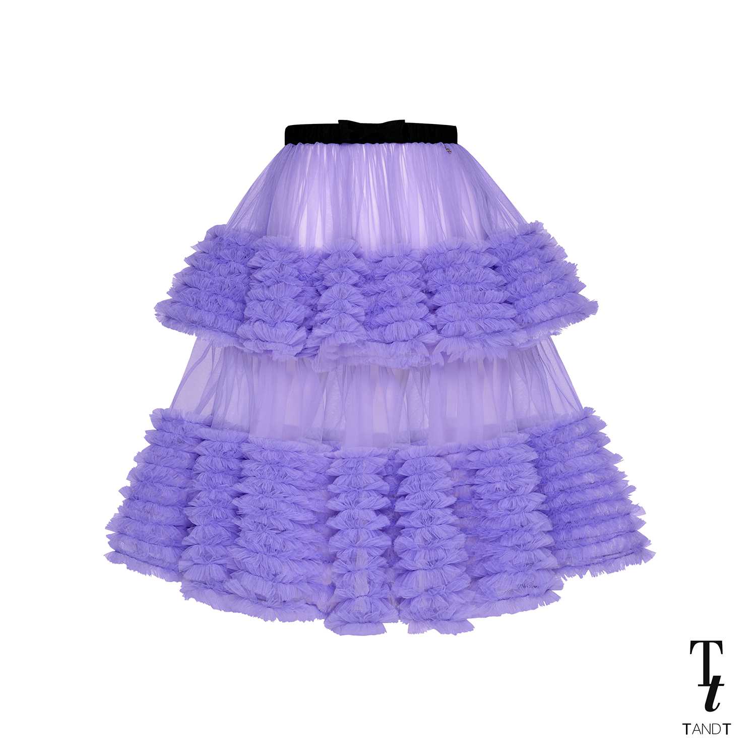TandT - MURRAY SKIRT - DOUBLE RUFFLE TULLE MIDI SKIRT