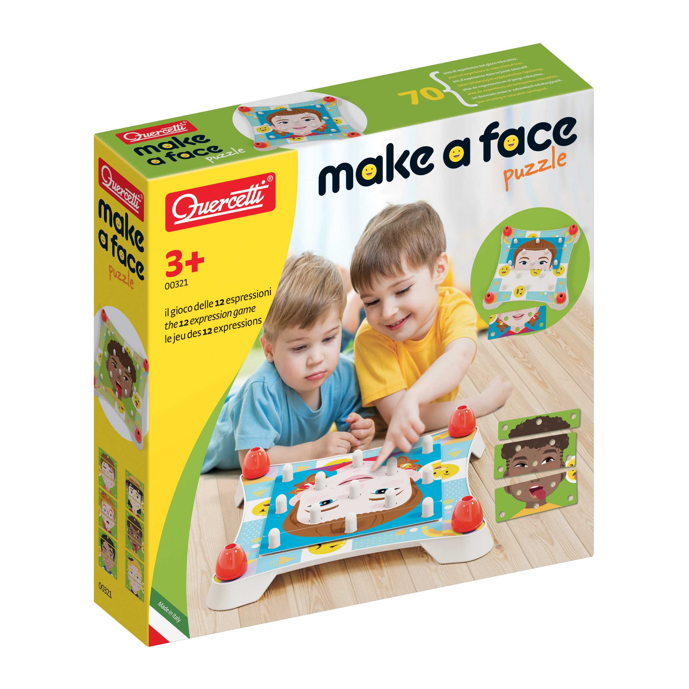 Quercetti Make a face puzzle เกมแผ่นต่อสร้างหน้าคน