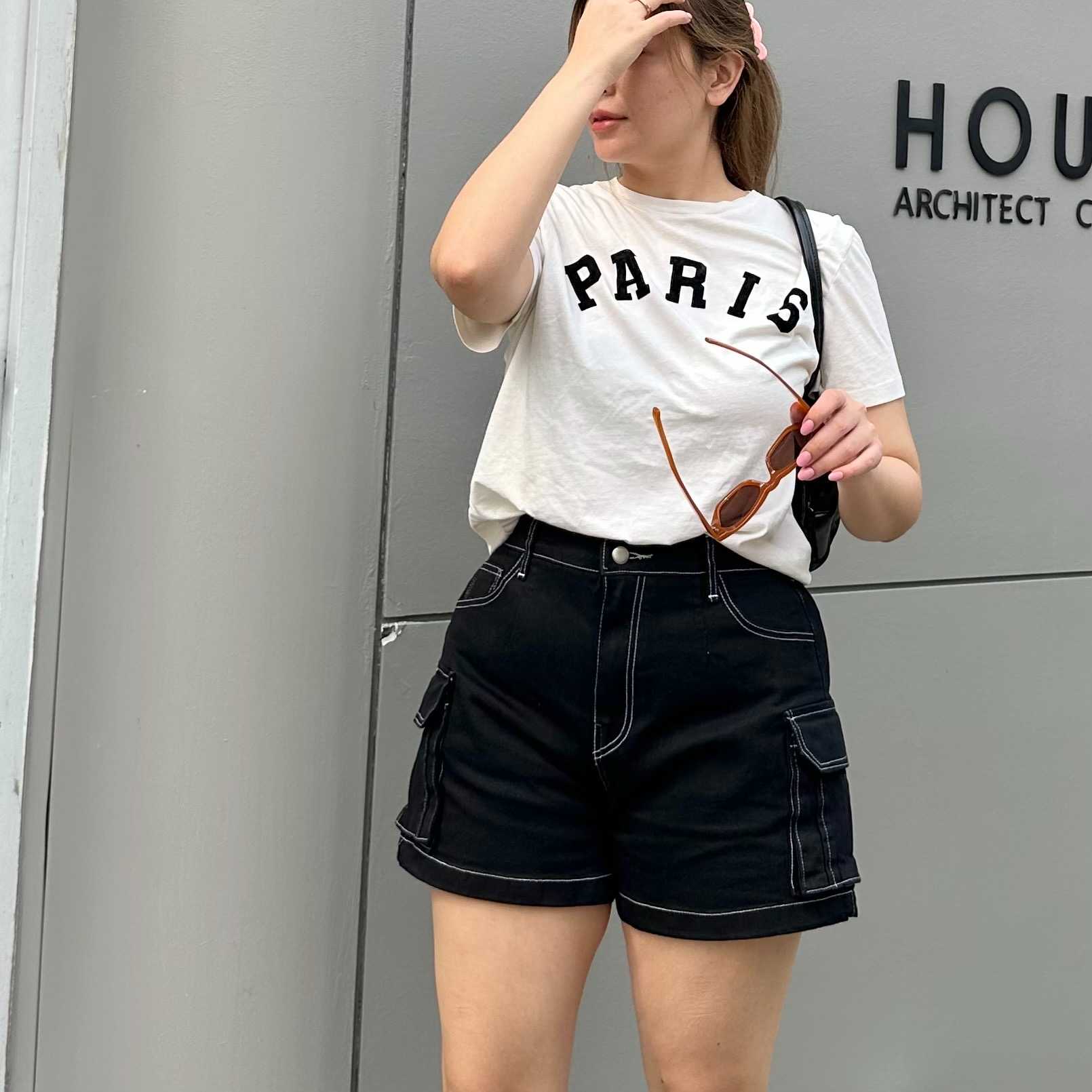 CARGO BLACK SHORTS