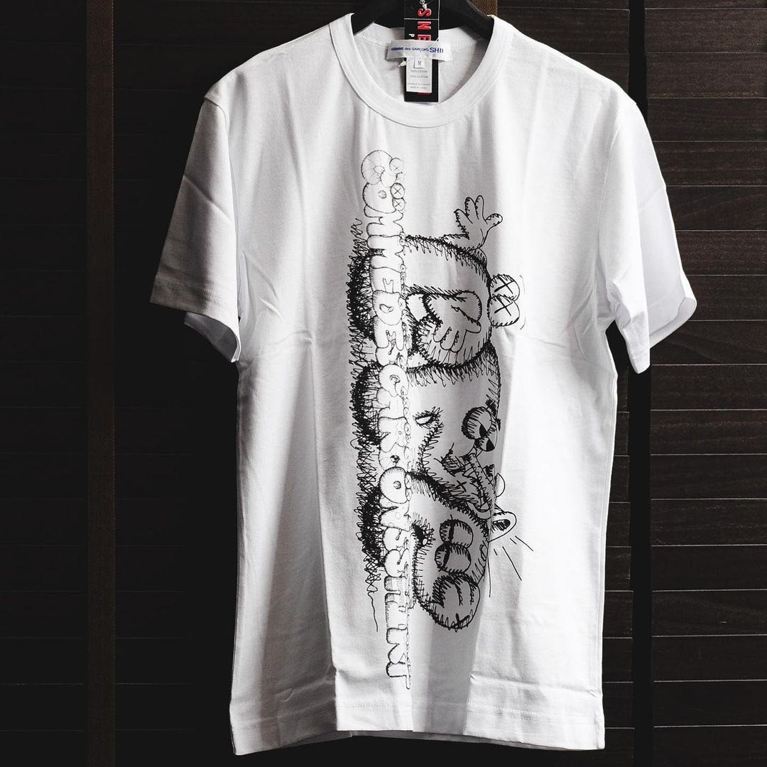 KAWS x Comme Des Garçons “Print 3” White Tee