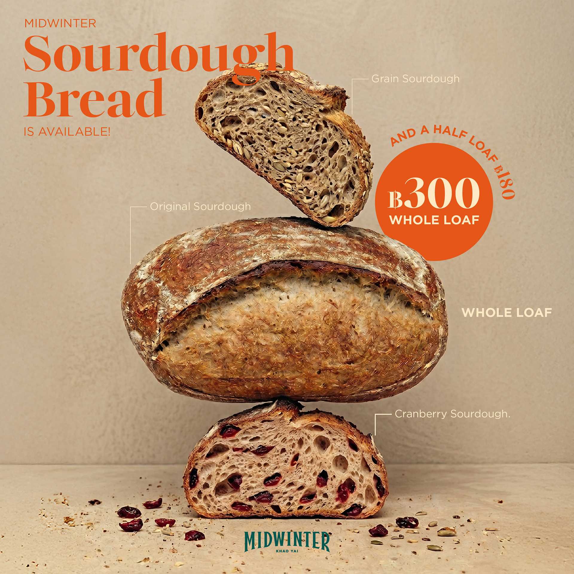 Cranberry Sourdough Full Loaf