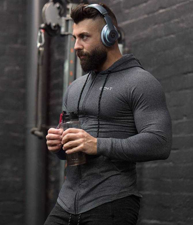 ฮู้ดแขนยาว ECHT #1 / ผ้าคอตตอนผสมโพลีฯ ใส่คลุมออกกำลังกาย ใส่อากาศเย็นได้ ผ้านิ่มใส่สบาย