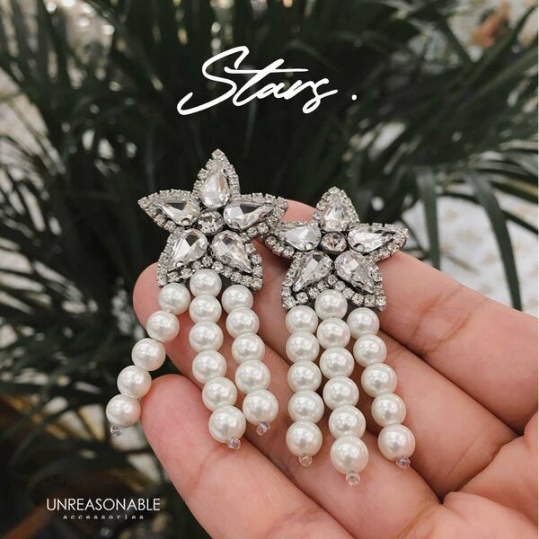 ต่างหู ต่างหูคลิป ต่างหูก้านเงินแท้ น้ำหนักเบา สวยใส่สบาย UA0648-01 Unreasonable Accessories