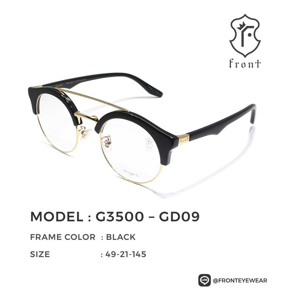 FRONT - แว่นสายตา รุ่น G3500 (สามารถนำมาตัดแว่นสายตาได้) - Fronteyewearthailand