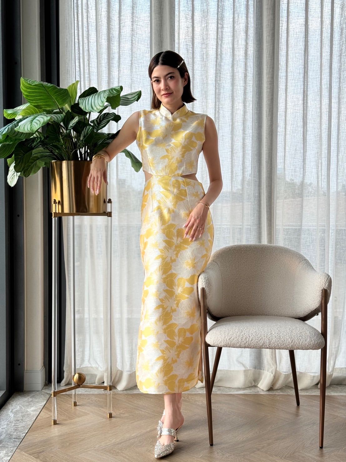 พร้อมส่ง ASAYA2755 : Improved cheongsam dress