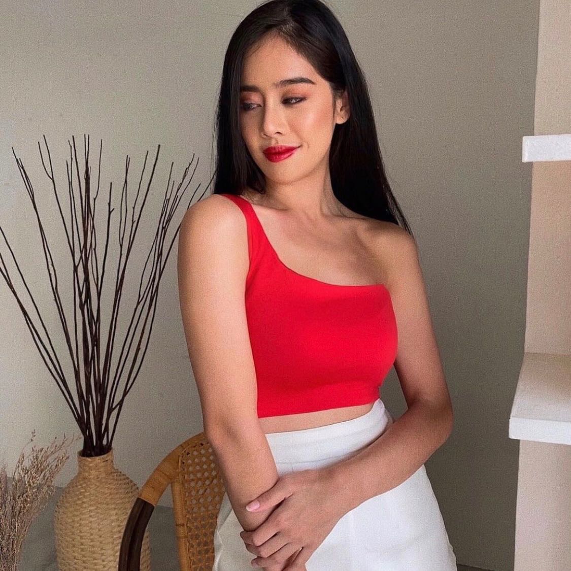 One Shoulder Top - Red
