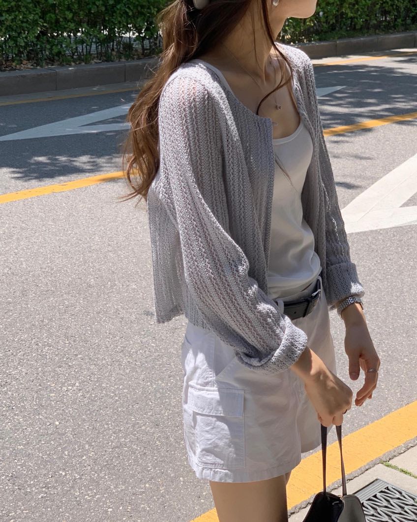 OUNCE Sui Crochet Cardigan(2 colors) (Korea Authentic Brand 🇰🇷  Pre-order 7-10 วัน)
