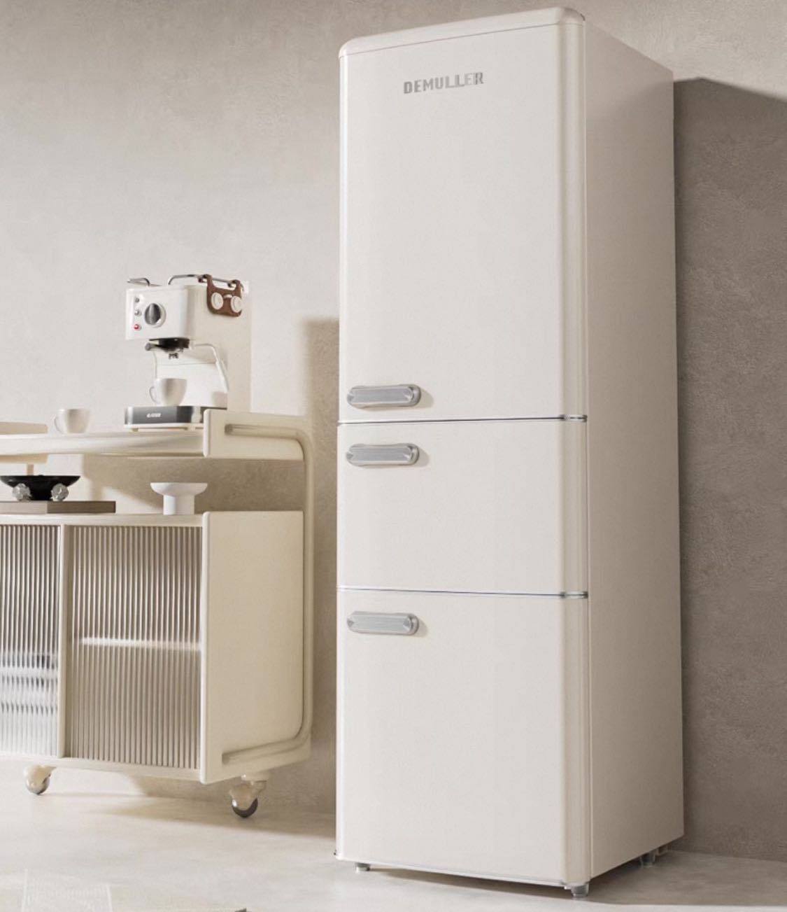 🇩🇪Demuller Retro Small Refrigerator 3 Door 212L💥พรีออเดอร์