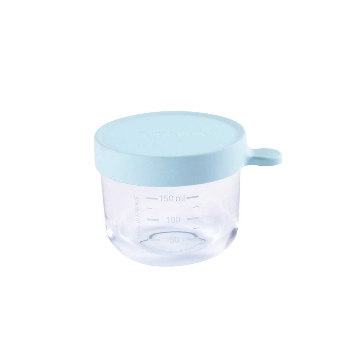 BEABA กระปุกแก้วเก็บอาหาร conservation jar in superior quality glass 150 ml - LIGHT BLUE