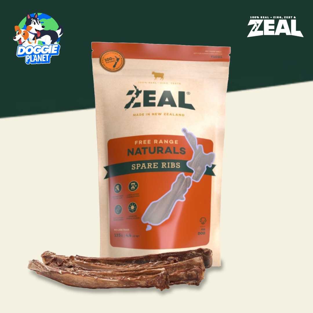 Zeal Veal Spare Ribs ซี่โครงลูกวัวนิวซีแลนด์ ขนมขัดฟันสุนัข ลดหินปูน อร่อยจากไขกระดูกแท้ 125 g