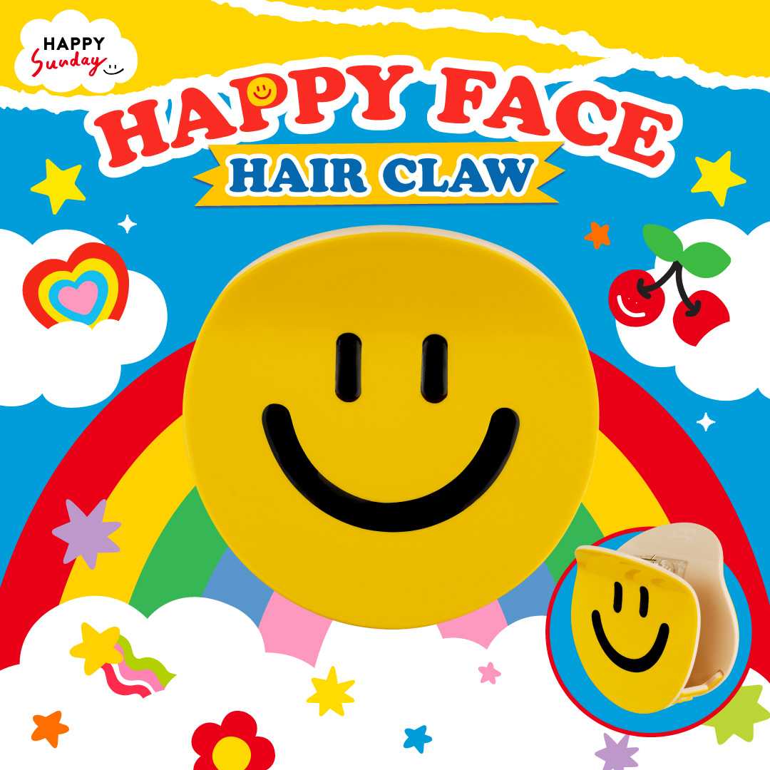 HAPPY FACE HAIR CLAW | กิ๊บหนีบผมแฮปปี้เฟซ