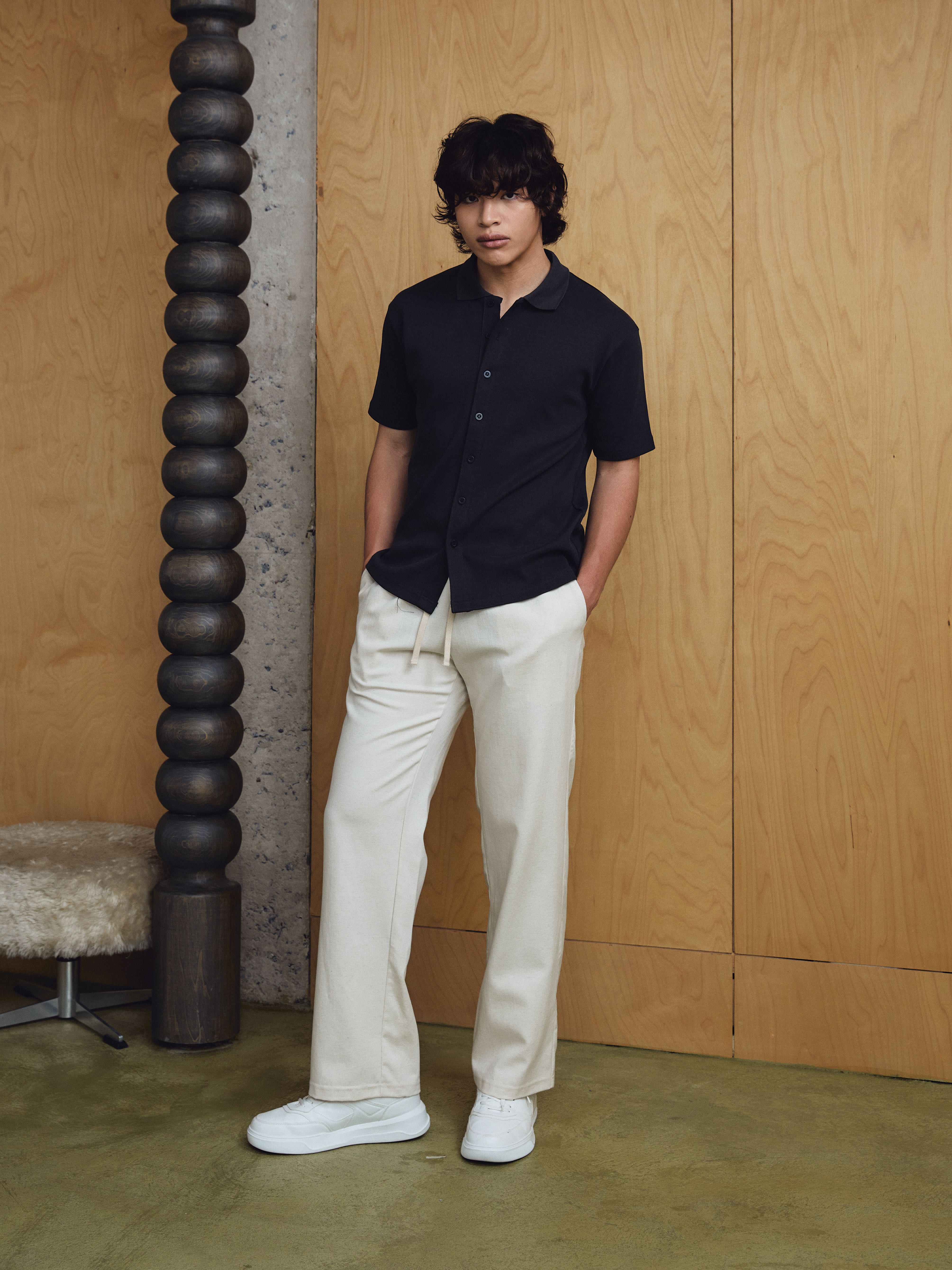 Marcel Buttoned up shirt - Navy Blue