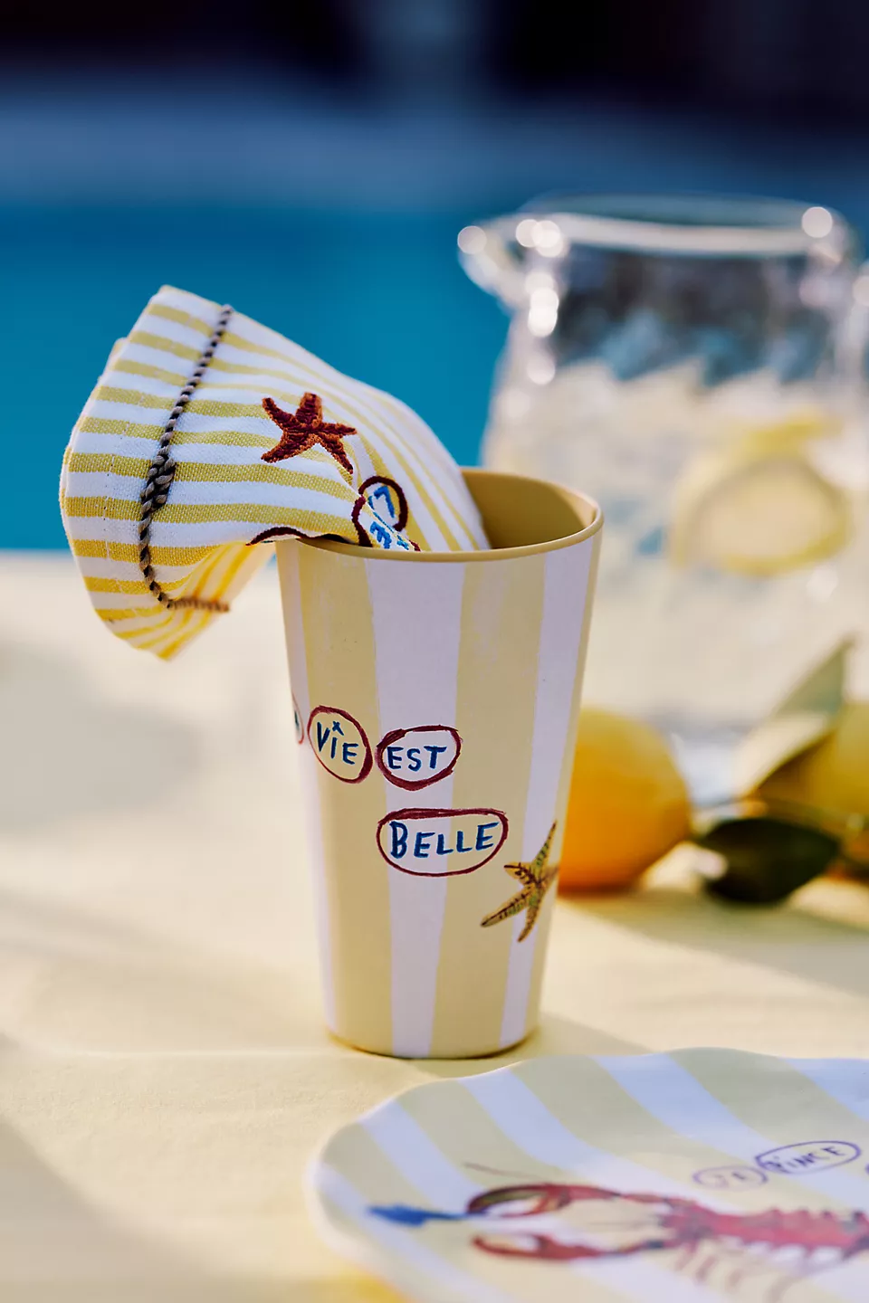 (พรีออเดอร์) มี 4 แบบ Nathalie Lete By the Sea Melamine Tumbler