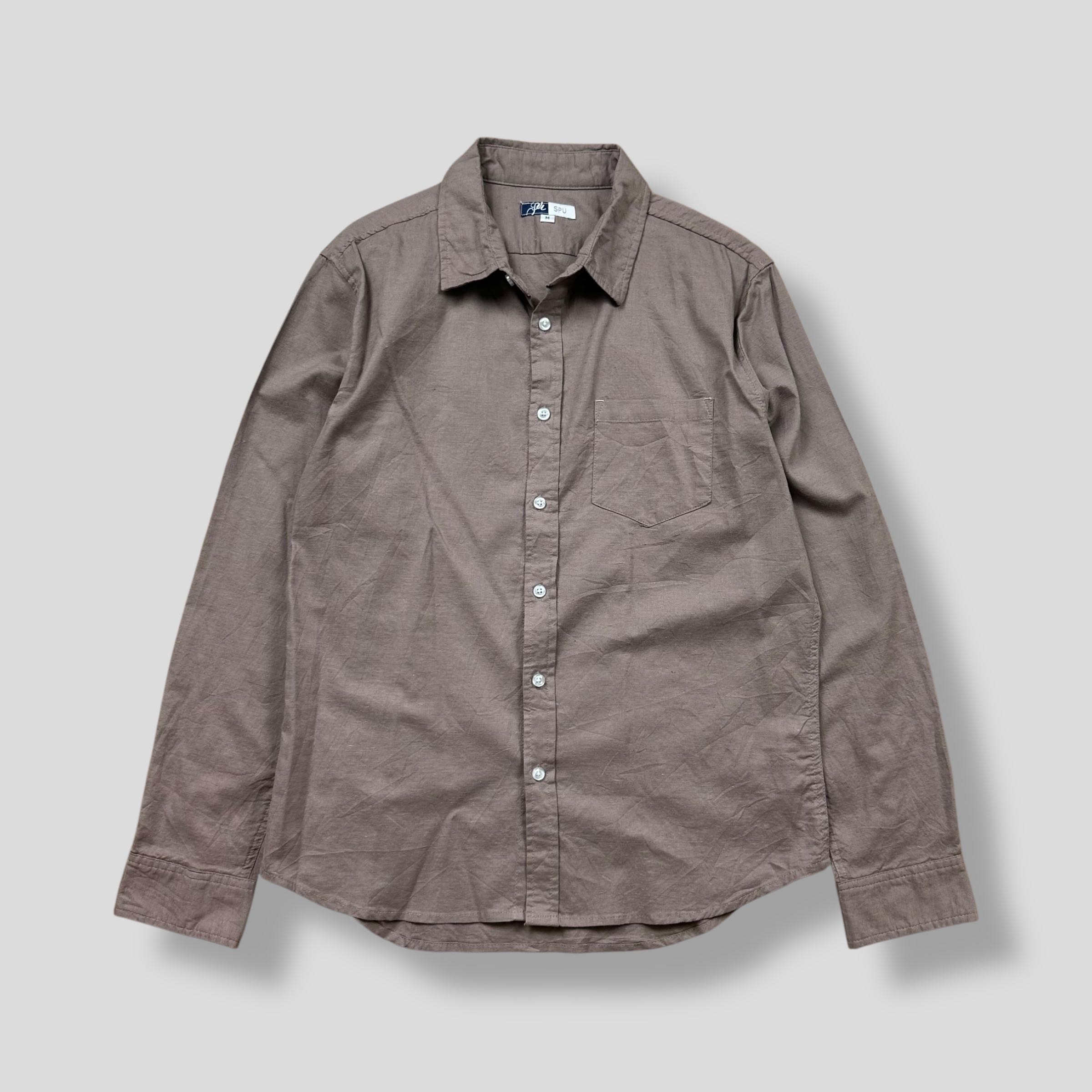 SPU LINEN BLEND POCKET SHIRT 