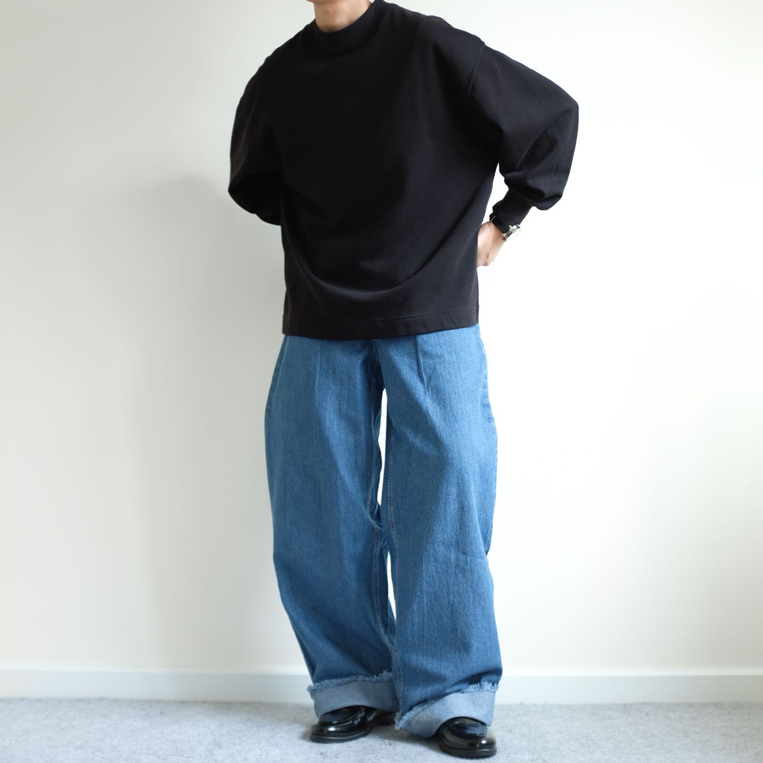 EMSEXCITE Relaxed Straight Oversized Full Wide Legs Jeans 