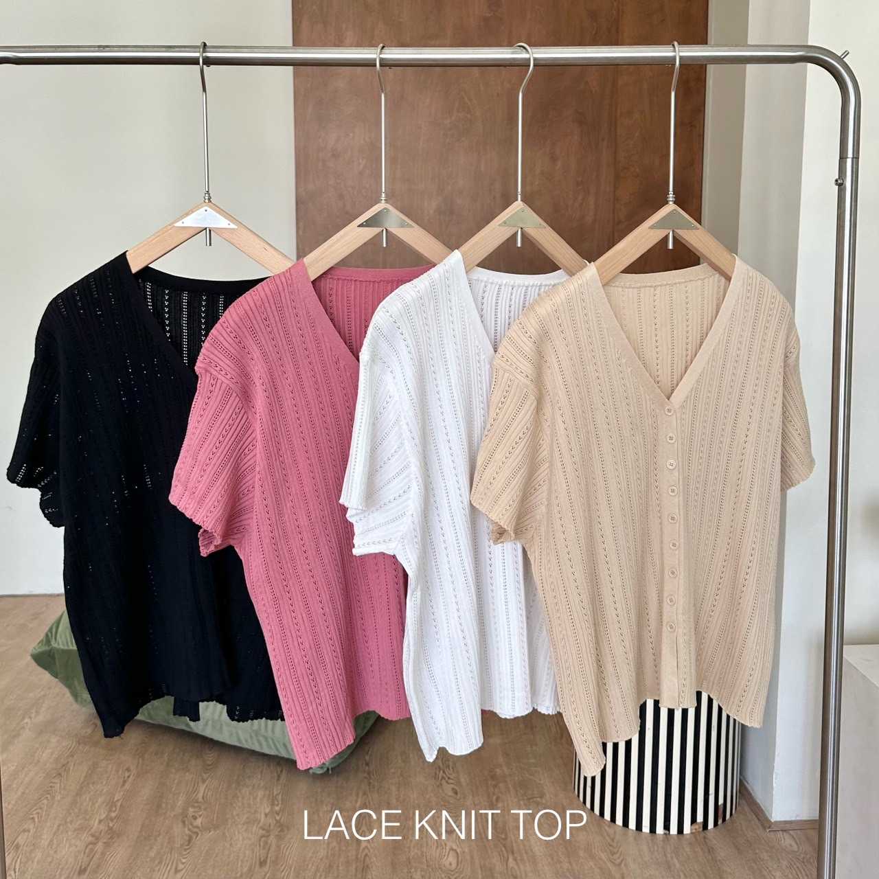 Lace knit top
