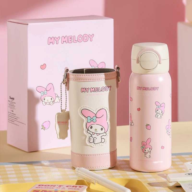 Preorder12-18วัน- ขวดน้ำ My Melody ลิขสิทธิ์แท้ มีหลอดดูด ยกดื่มได้