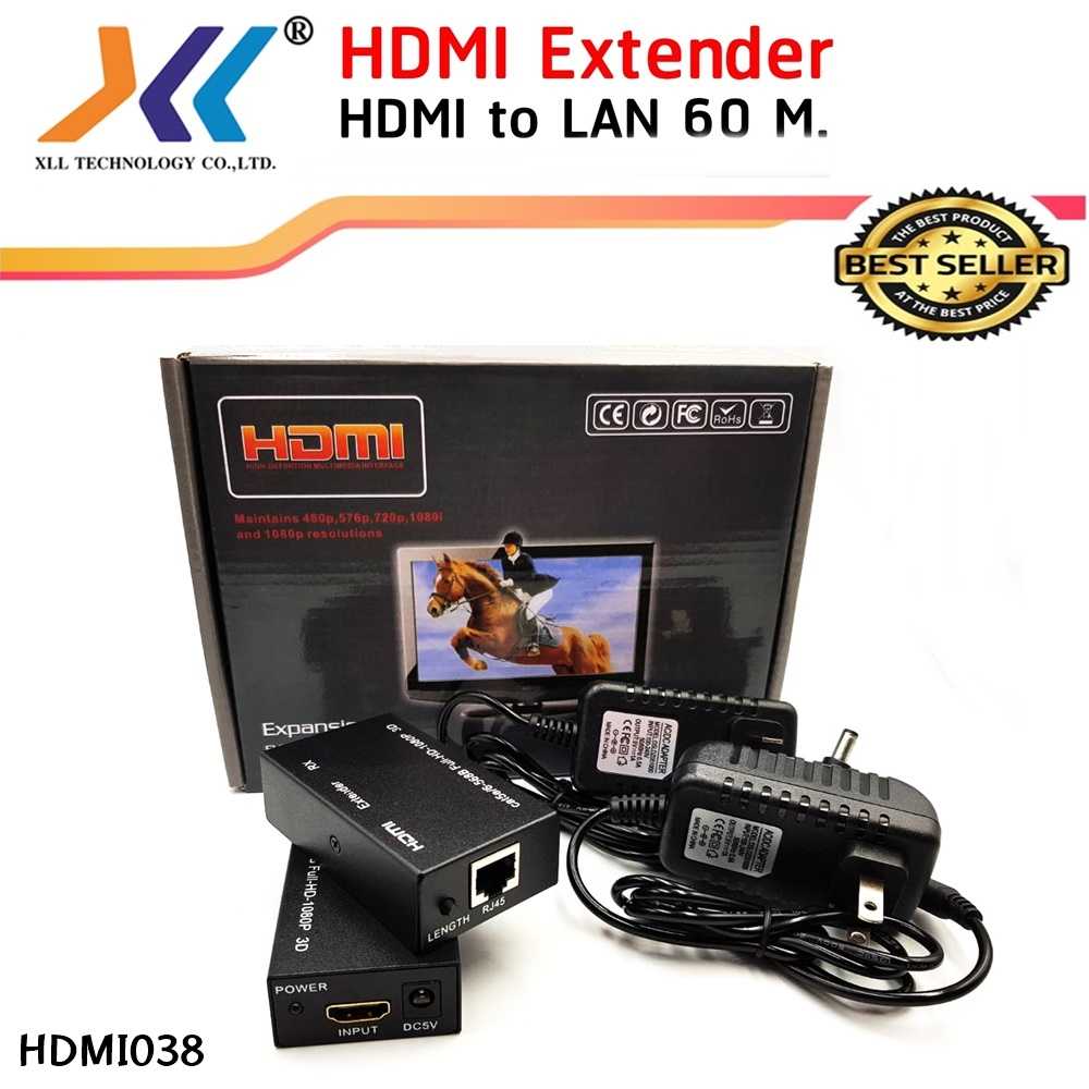 HDMI EXTENDER Over IP 60 เมตร FULL-HD 1080P