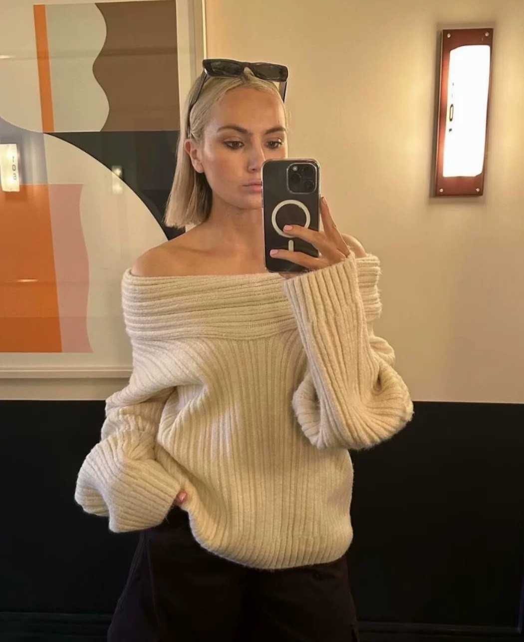 OFF SHOULDER LAYER BLOUSE 