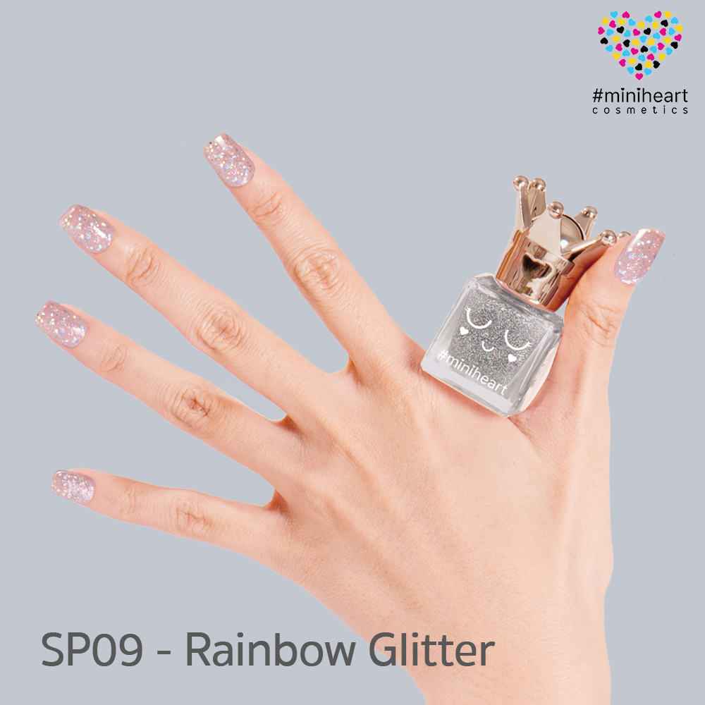 สีทาเล็บ Miniheart สูตรสเปเชียล SP09 - Rainbow Glitter