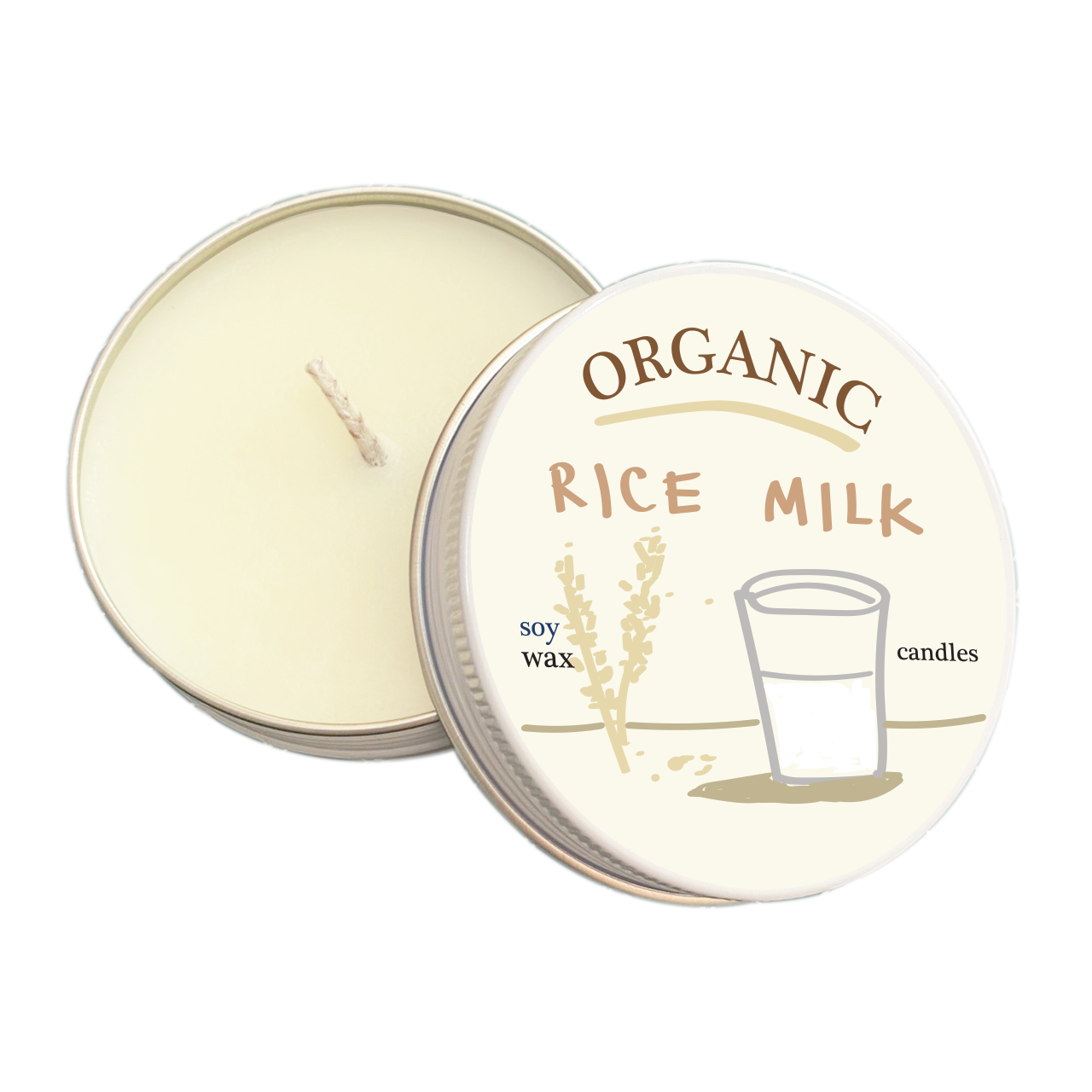 Summerstuff.marine - SOY WAX CANDLES กลิ่น ORGANIC RICE MILK (60 g) - เทียนหอมไขถั่วเหลือง