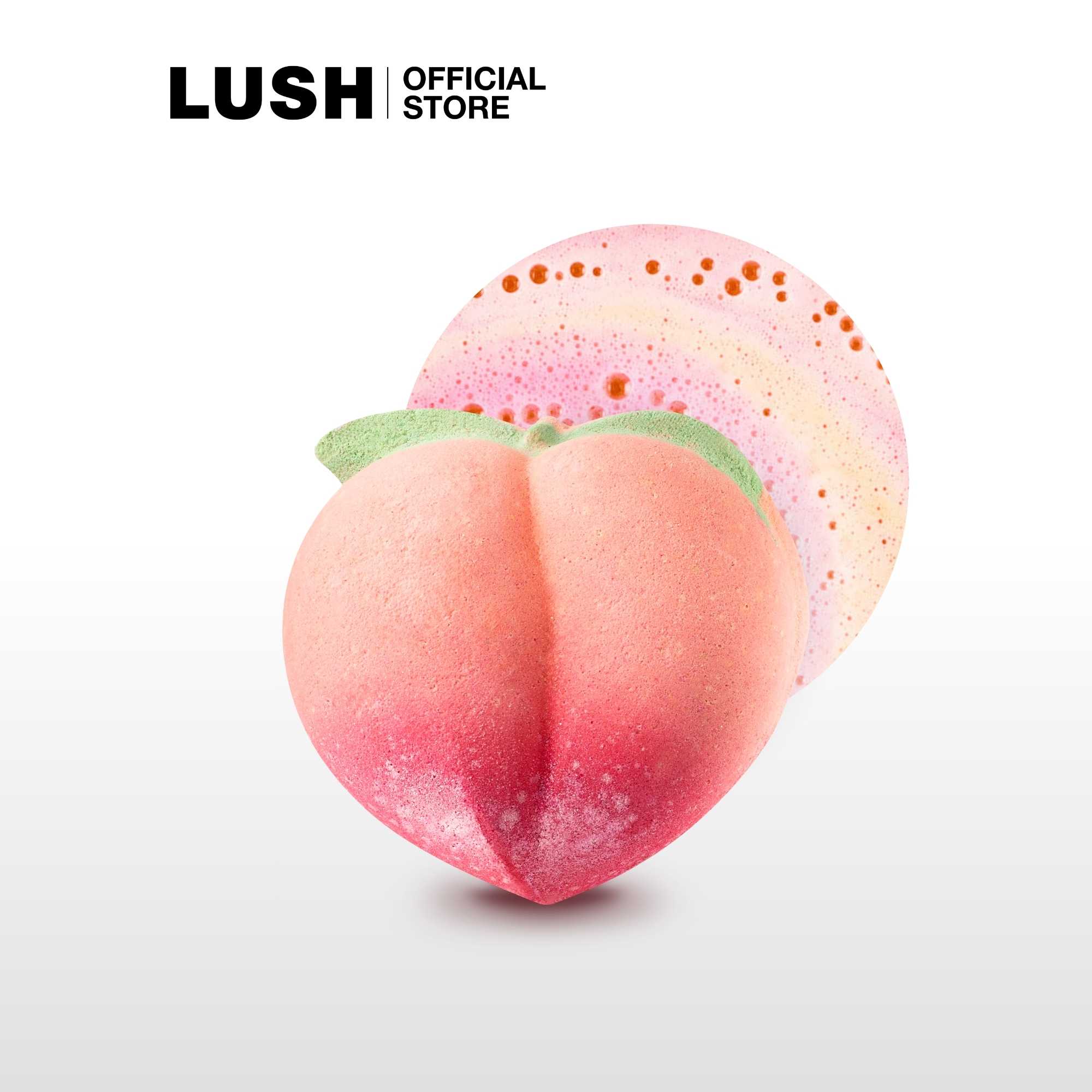 LUSH PEACHY BATH BOMB 170g บาธบอมบ์ สำหรับแช่น้ำ บำรุงผิว ส่วนผสม สดใหม่