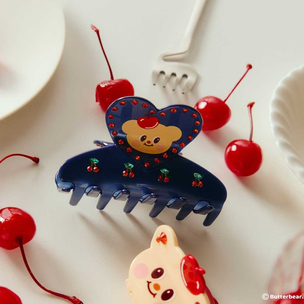 Sold out 💛 Restocking mid-November 🐻✨ กิ๊บหนีบเบบี้เชอร์รี่ (Baby Cherry Claw Clip)