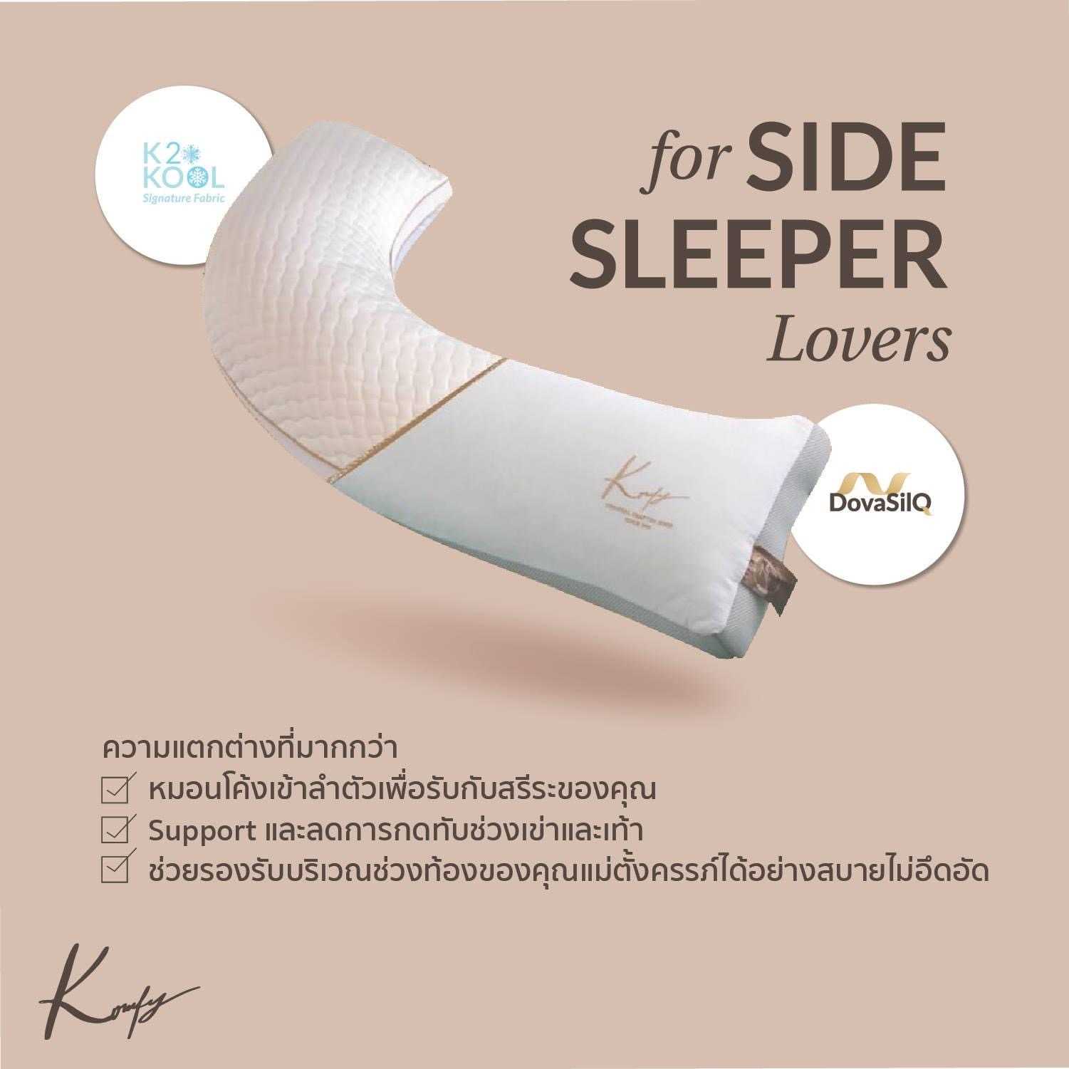 ปลอกหมอน Komfort Hug (J Shape) ผ้า Cotton USA 800T (10750)