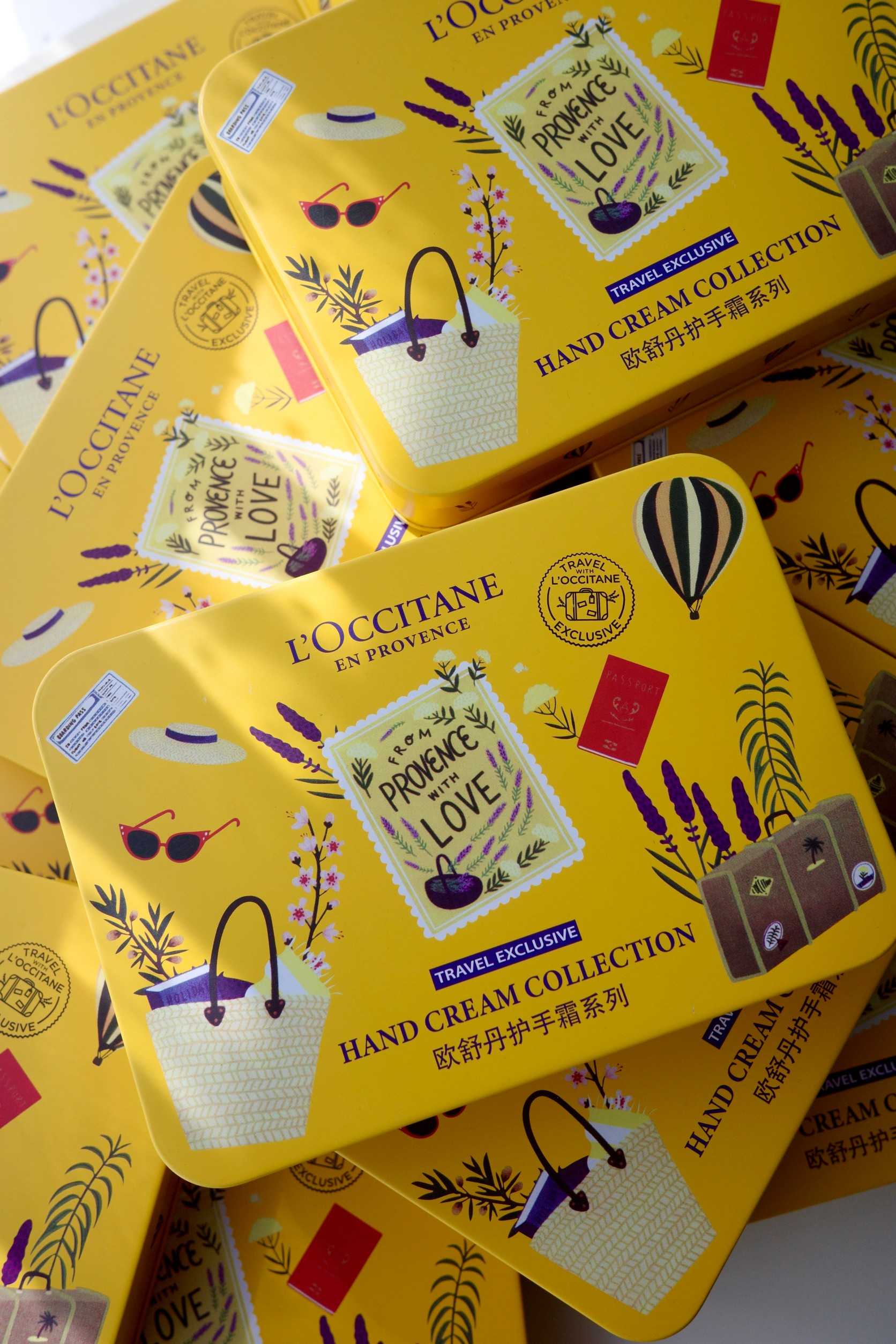 L'OCCITANE PROVENCE WITH LOVE SET HAND CREAM METAL BOX LIMITED EDITION 