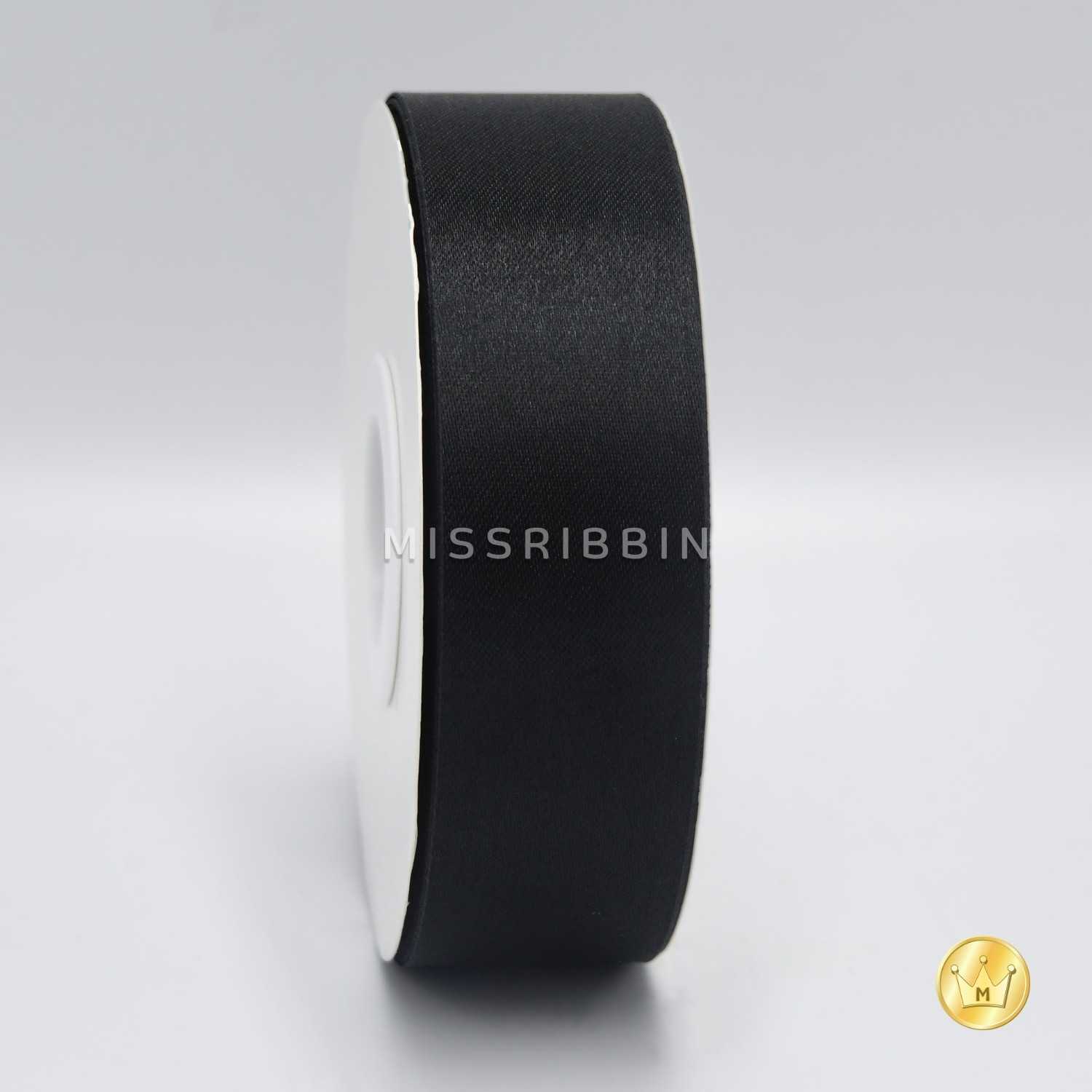 ริบบิ้นผ้าต่วน (สี 000) ม้วนยาว 50/200หลา ขนาด 12 15 21 30 40 50 60มม.