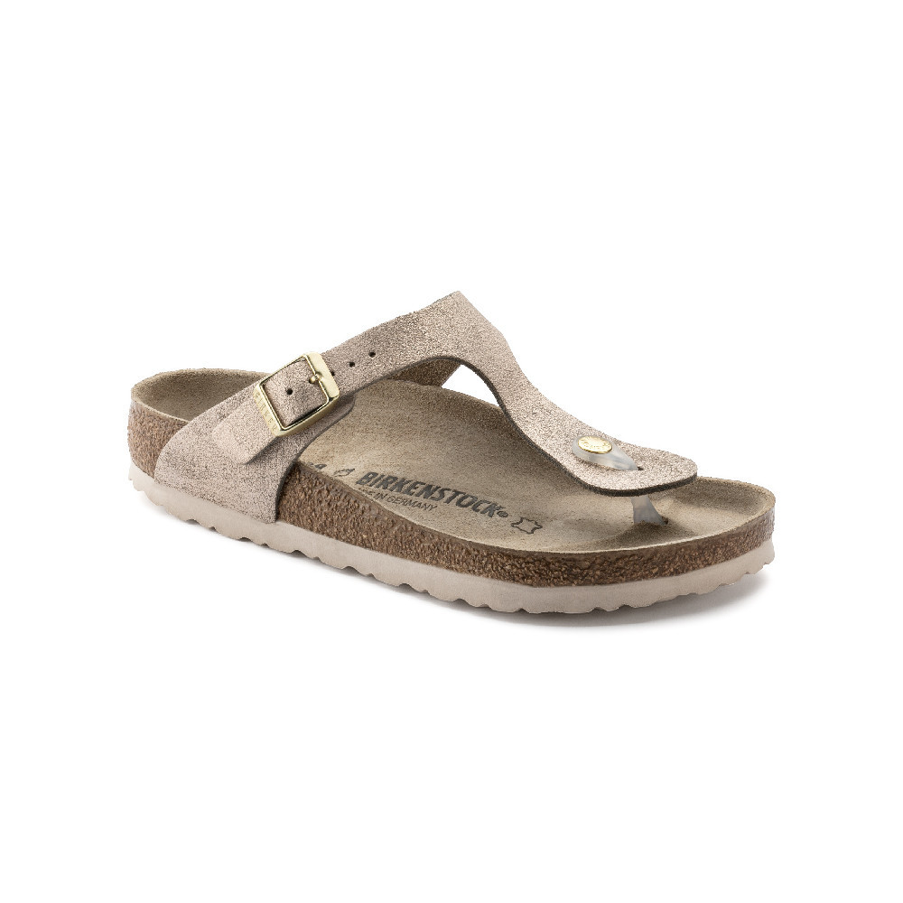 Birkenstock รองเท้าแตะ ผู้หญิง รุ่น Gizeh สี Washed Metallic Rose Gold - 1008793 (regular)
