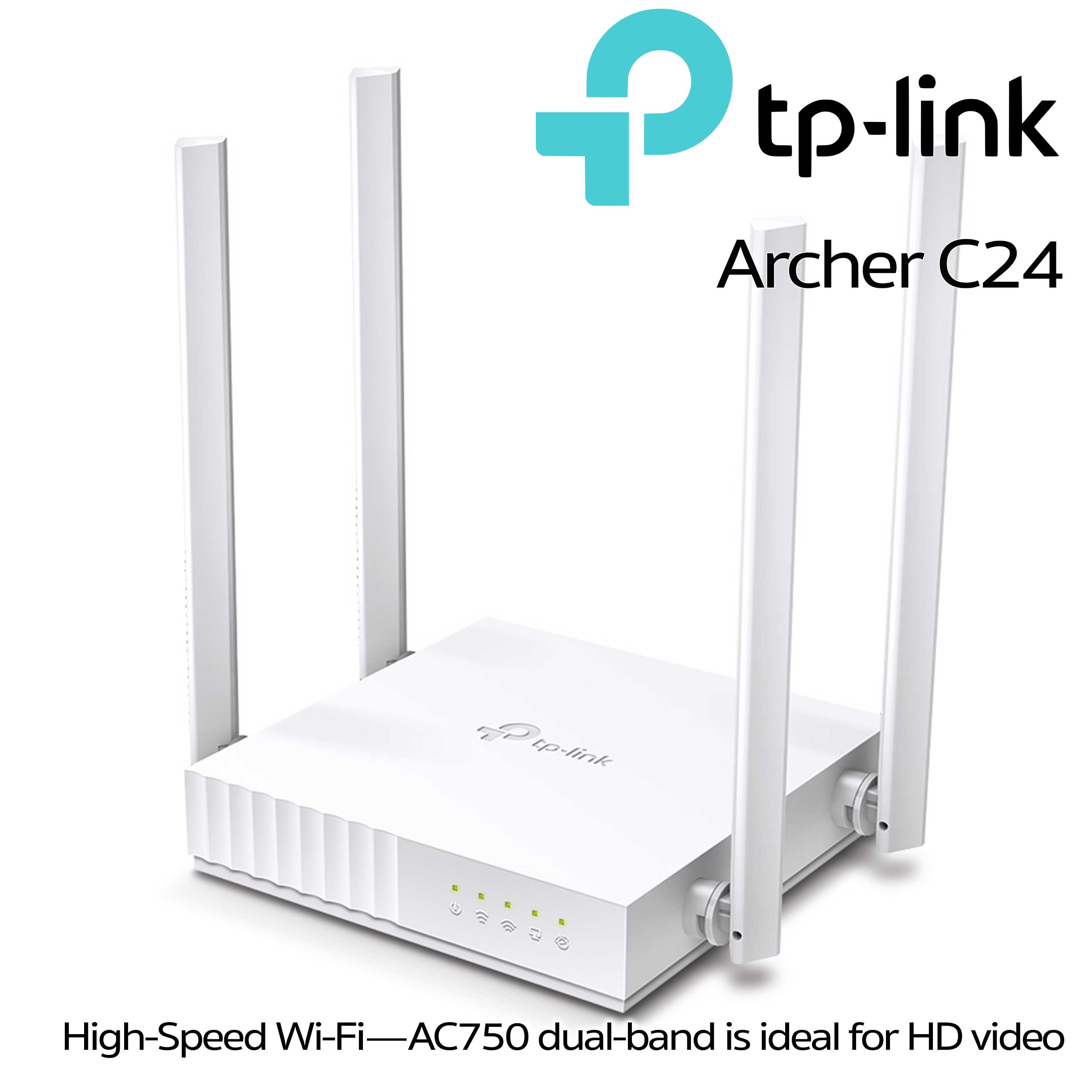 TP-Liink Archer C24 Router AC750 Dual-Band Wi-Fi Router 4 เสา