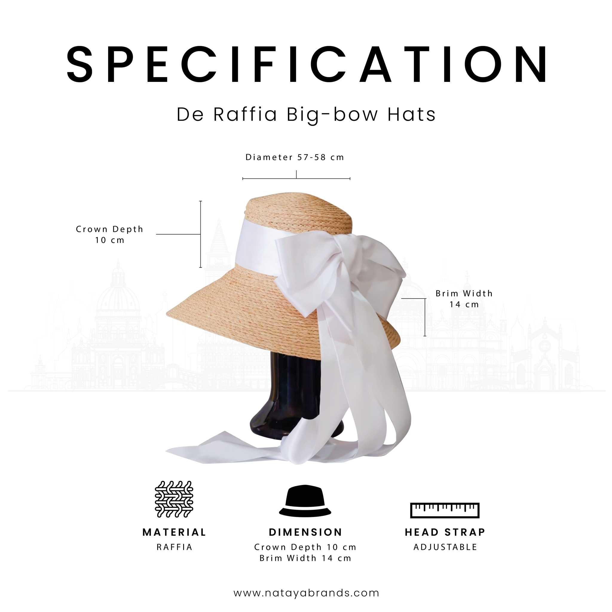 De raffia big-bow hats