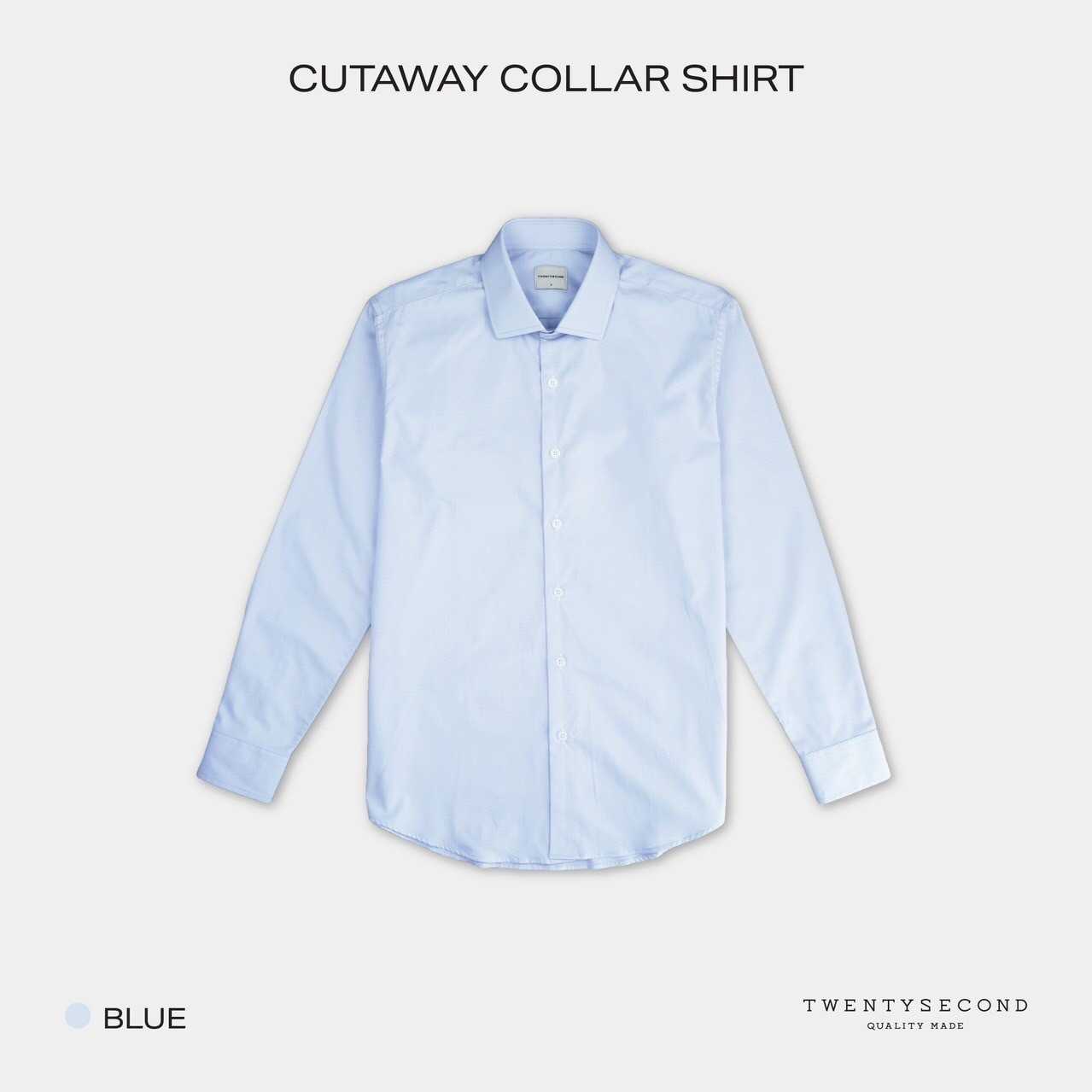 CUTAWAY NEW COLLAR SHIRT - BLUE