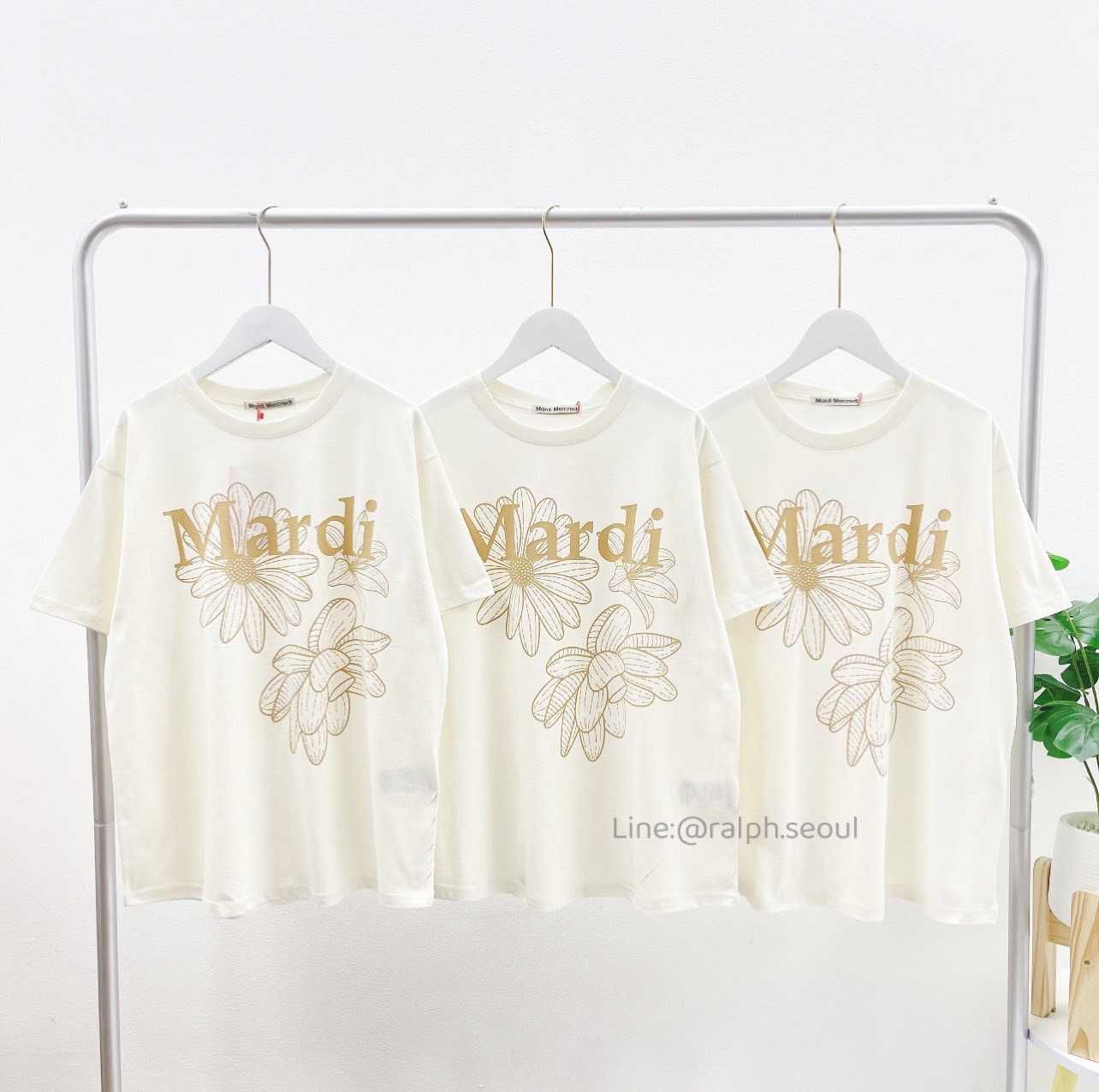 Mardi Triple Flower T-Shirt (CREAM/PEANUT) New!!!