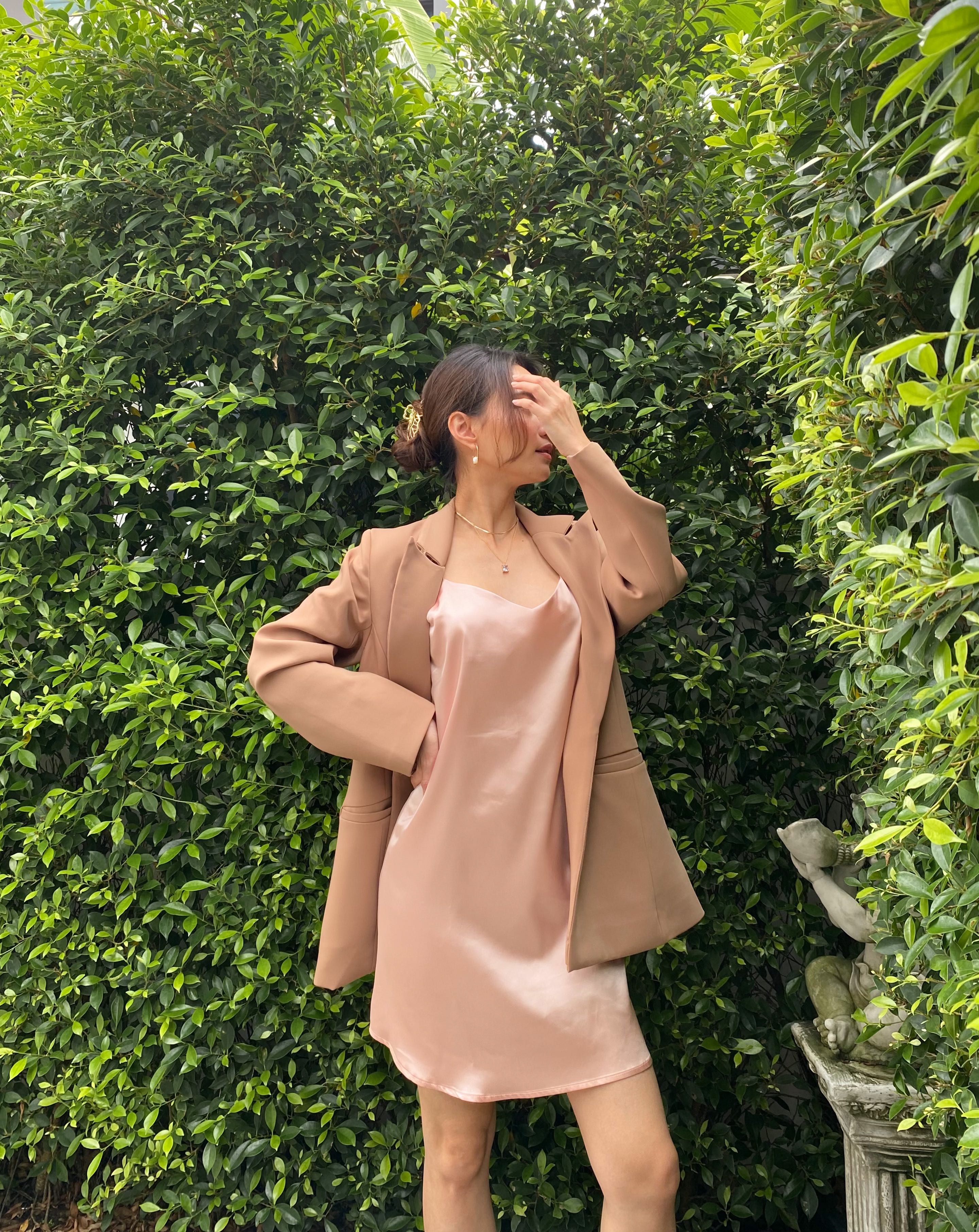English Rose Satin Slip Dress