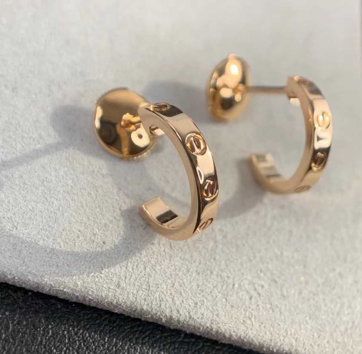 CARTIER LOVE HOOP EARRINGS, SMALL MODEL