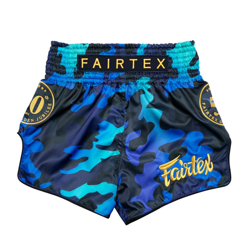 กางเกงมวยรุ่น BS1916 Fairtex Muay Thai Shorts - Golden Jubilee LUSTER