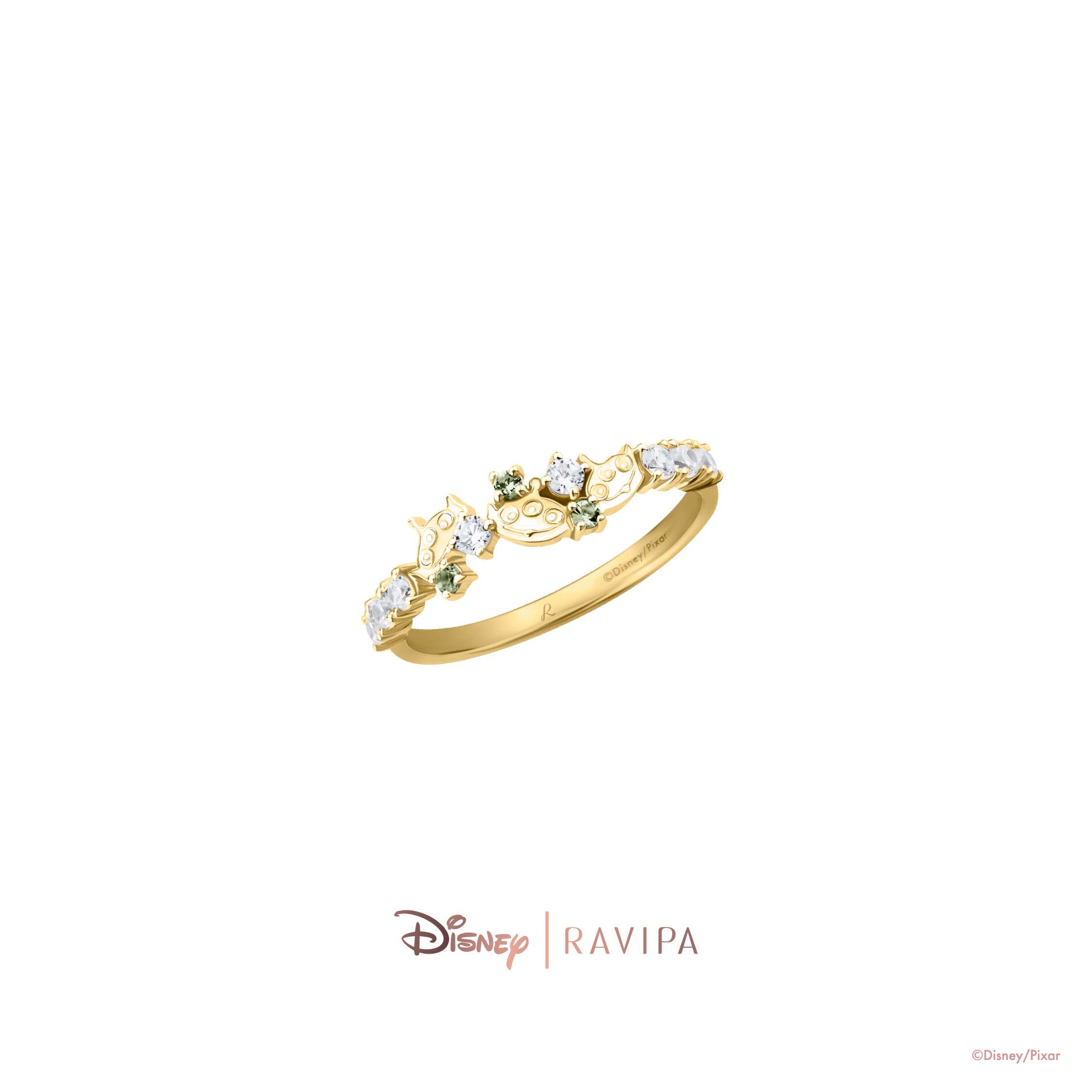 Gold Three Little Aliens Ring