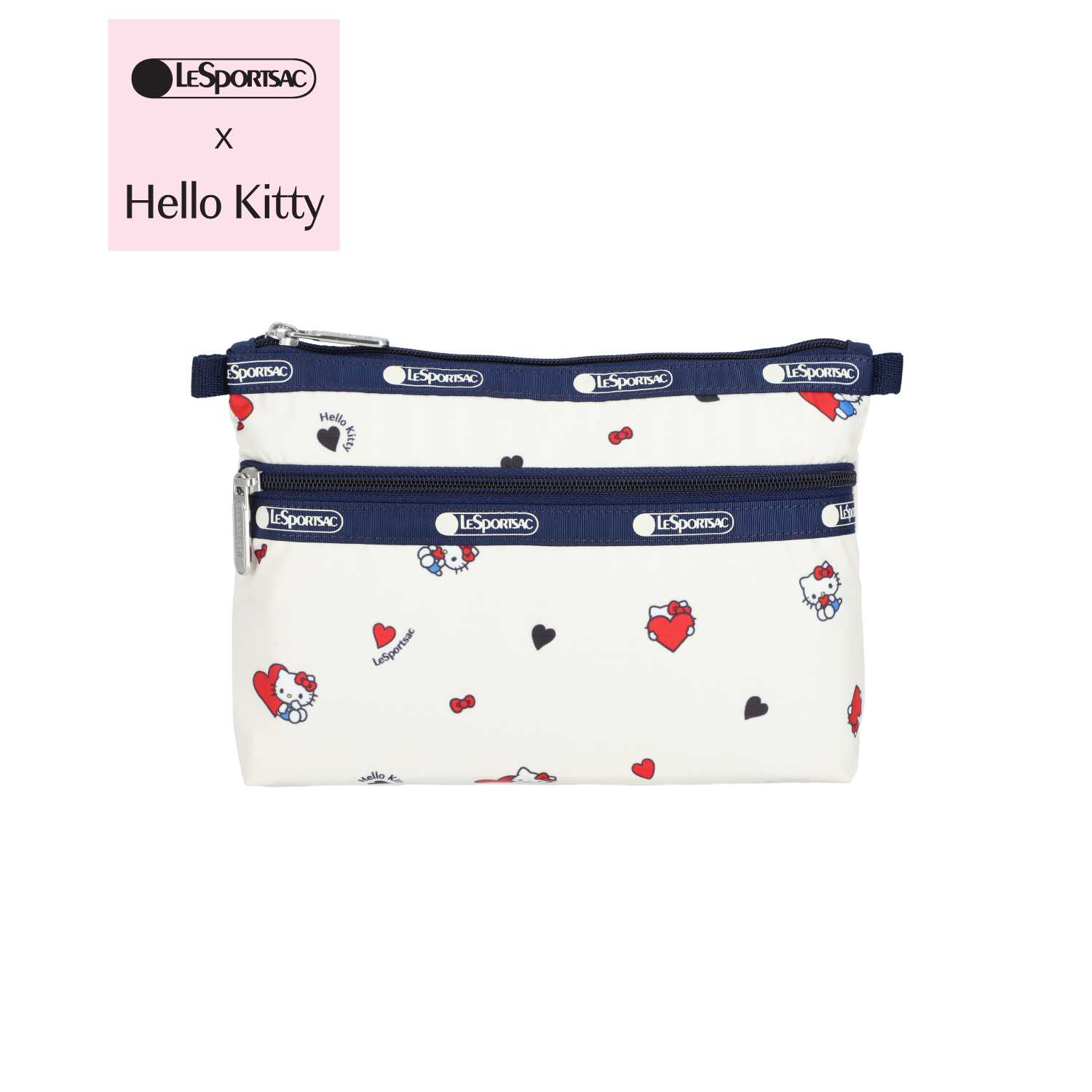 Lesportsac Cosmetic clutch กระเป๋าเครื่องสำอาง Style 7105 Lesportsac x Hello Kitty