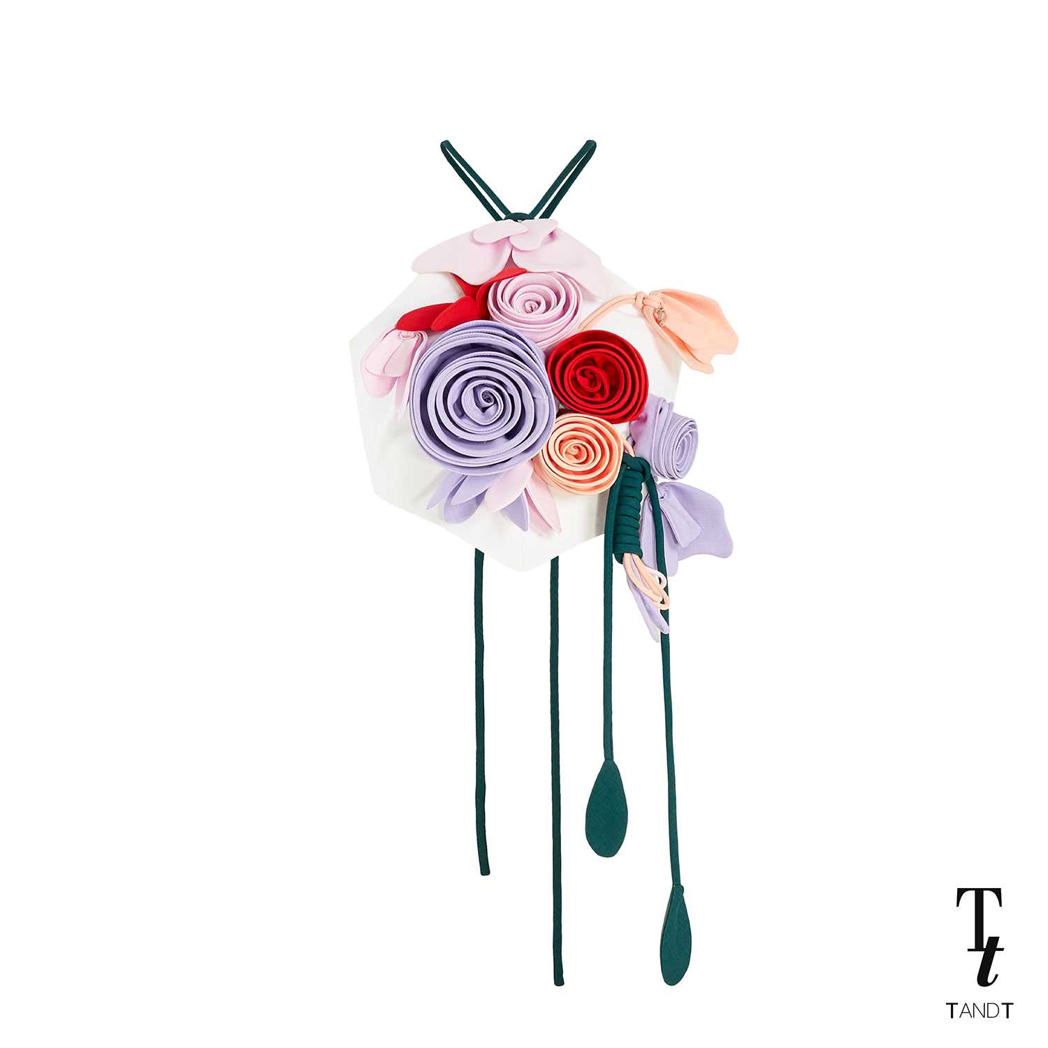 TandT - BOUQUET TOP - ROSES BOUQUET HAND-CRAFTED HALTER NECK TOP