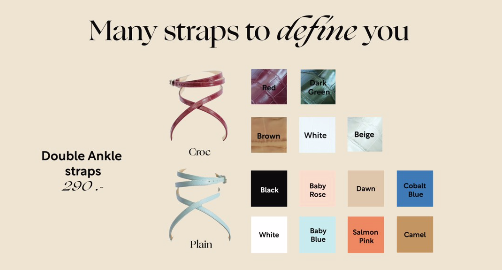 [Add-on] strap - Double Ankle Straps   #CLEARANCE #ลดราคา
