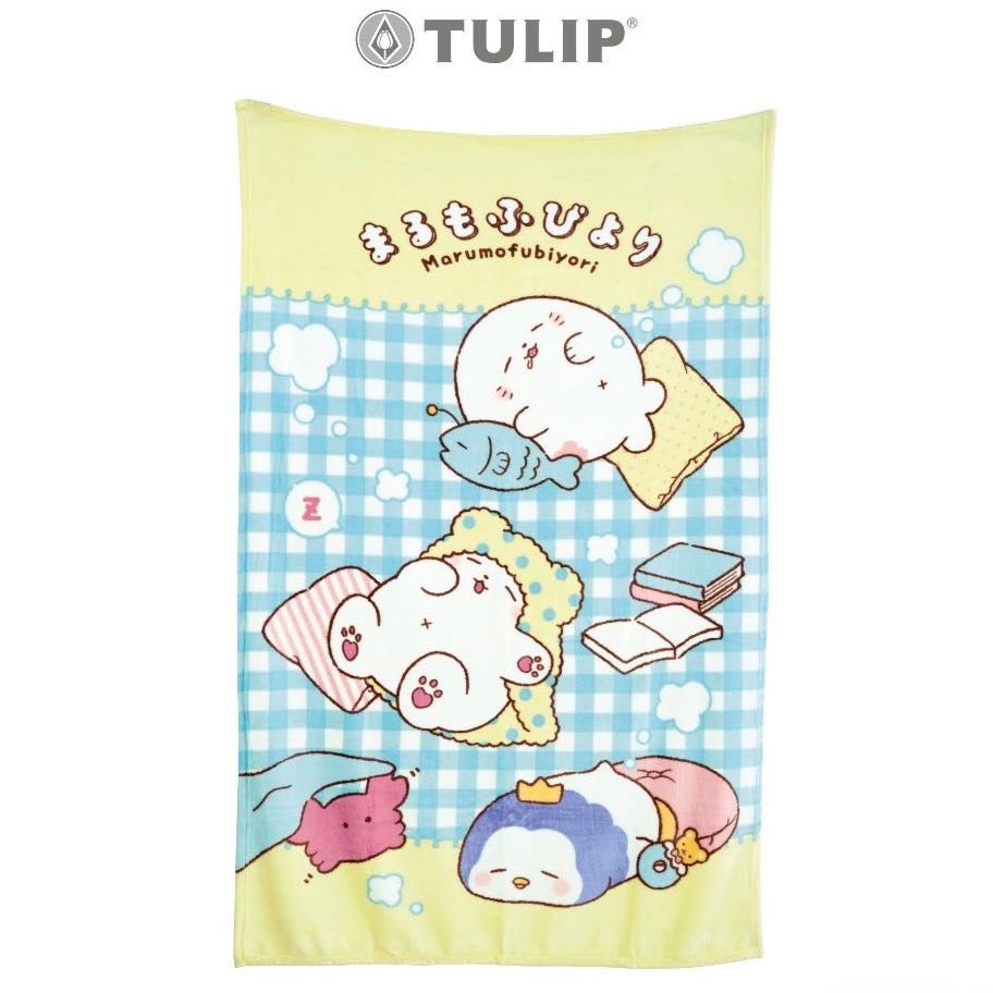 ผ้าห่มขนแกะเทียม  Tulip Fleece ม็อบปุ Moppu ลิขสิทธิ์แท้จากซานริโอ ผ้าห่มฟลีซ สัมผัสนุ่มพกพาสะ